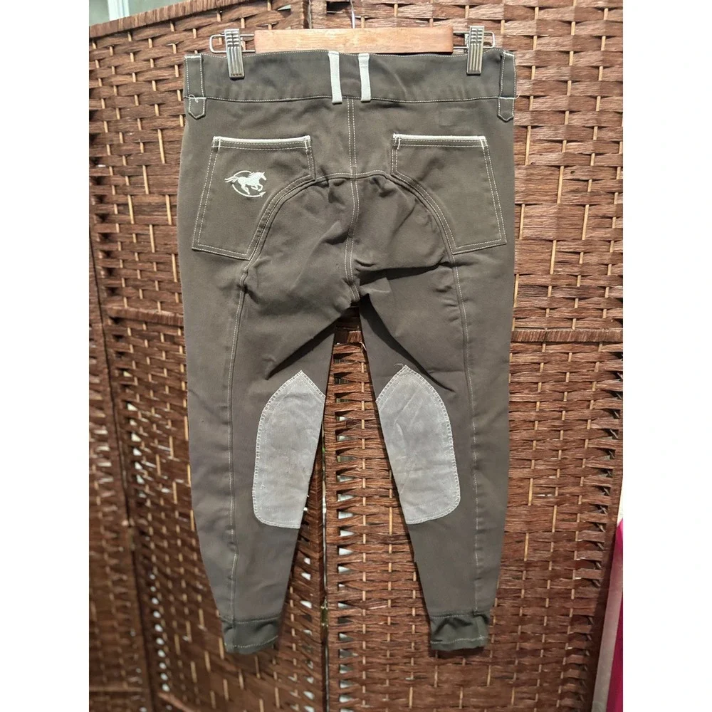 Equestrian Riding Breeches Jodhpurs Horseback Riding Pants Olive Green‎ flaws